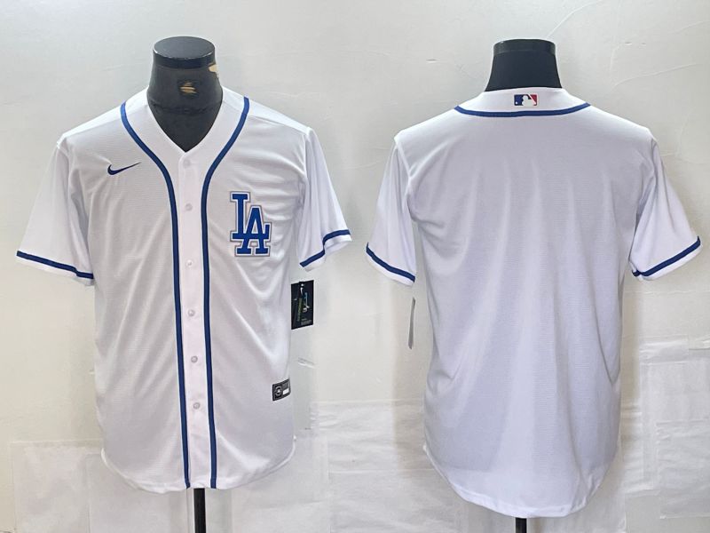 Men Los Angeles Dodgers Blank White Second generation joint name Nike 2024 MLB Jersey style 1